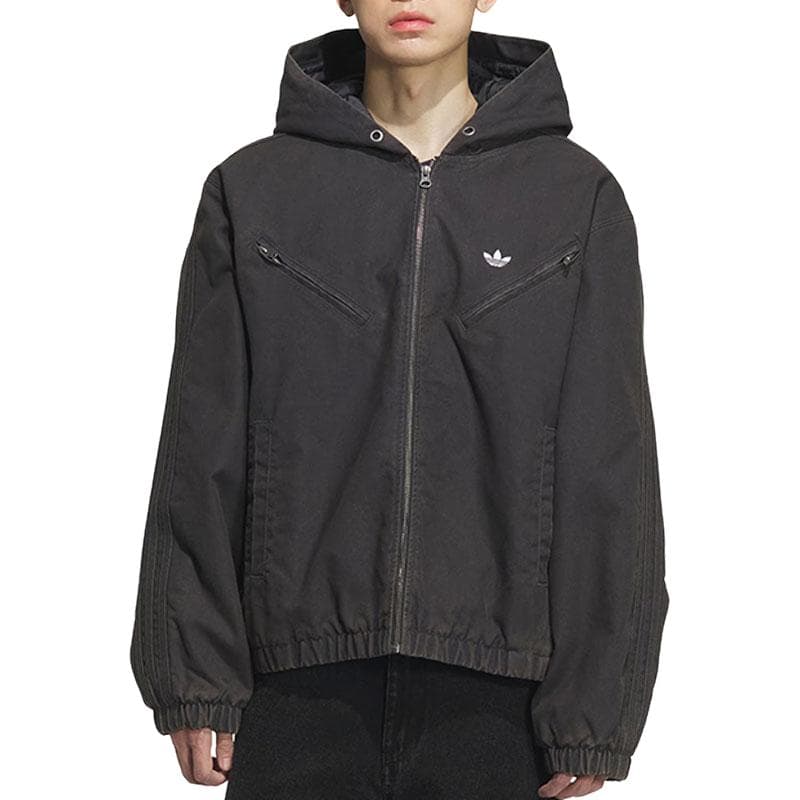 Зимняя куртка пуховик Adidas Originals Хлопковый пуховик Унисекс Черный - изображение 3
