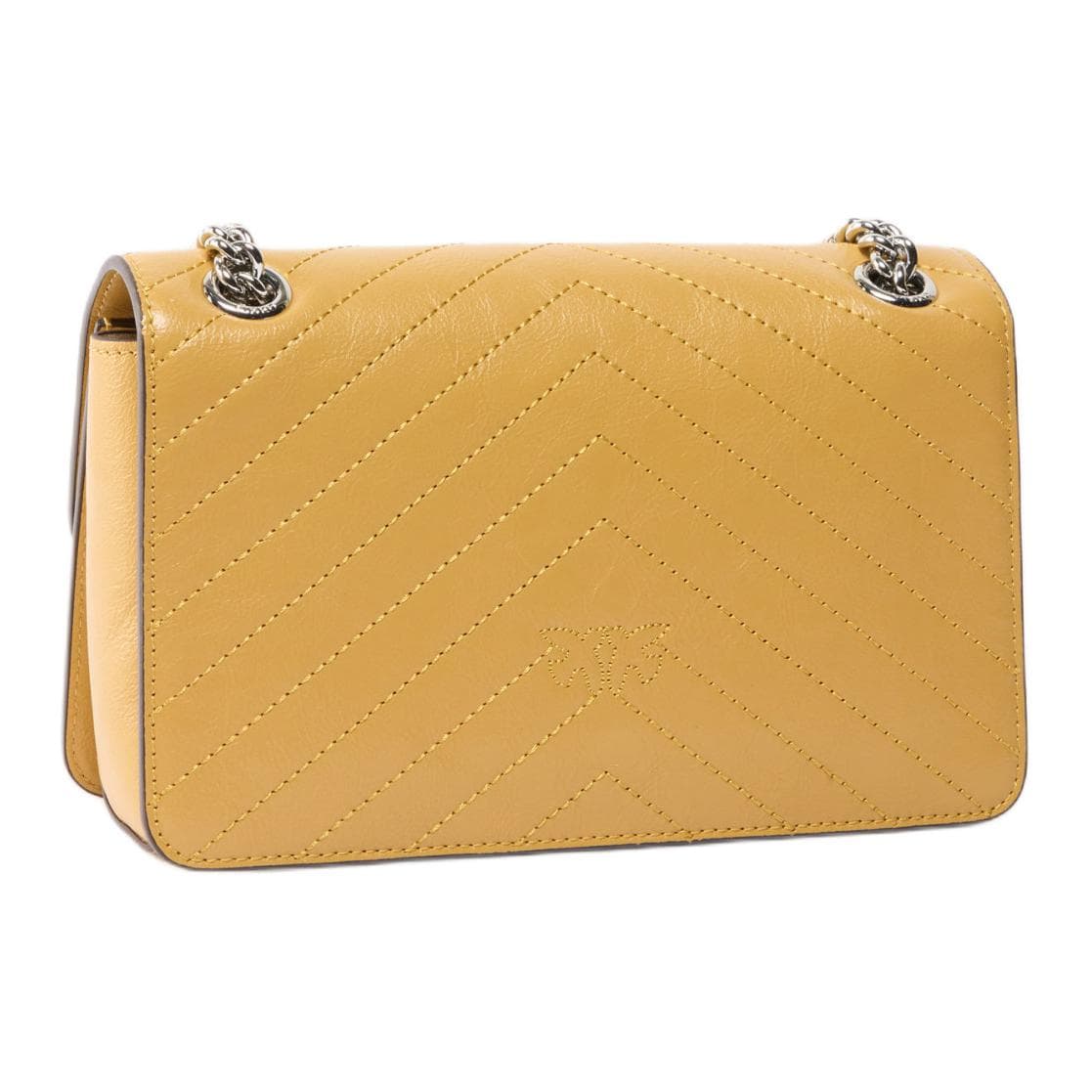 Сумка через плечо PINKO Сумка через плечо из коровьей кожи мини-сумка женская желтая - изображение 2