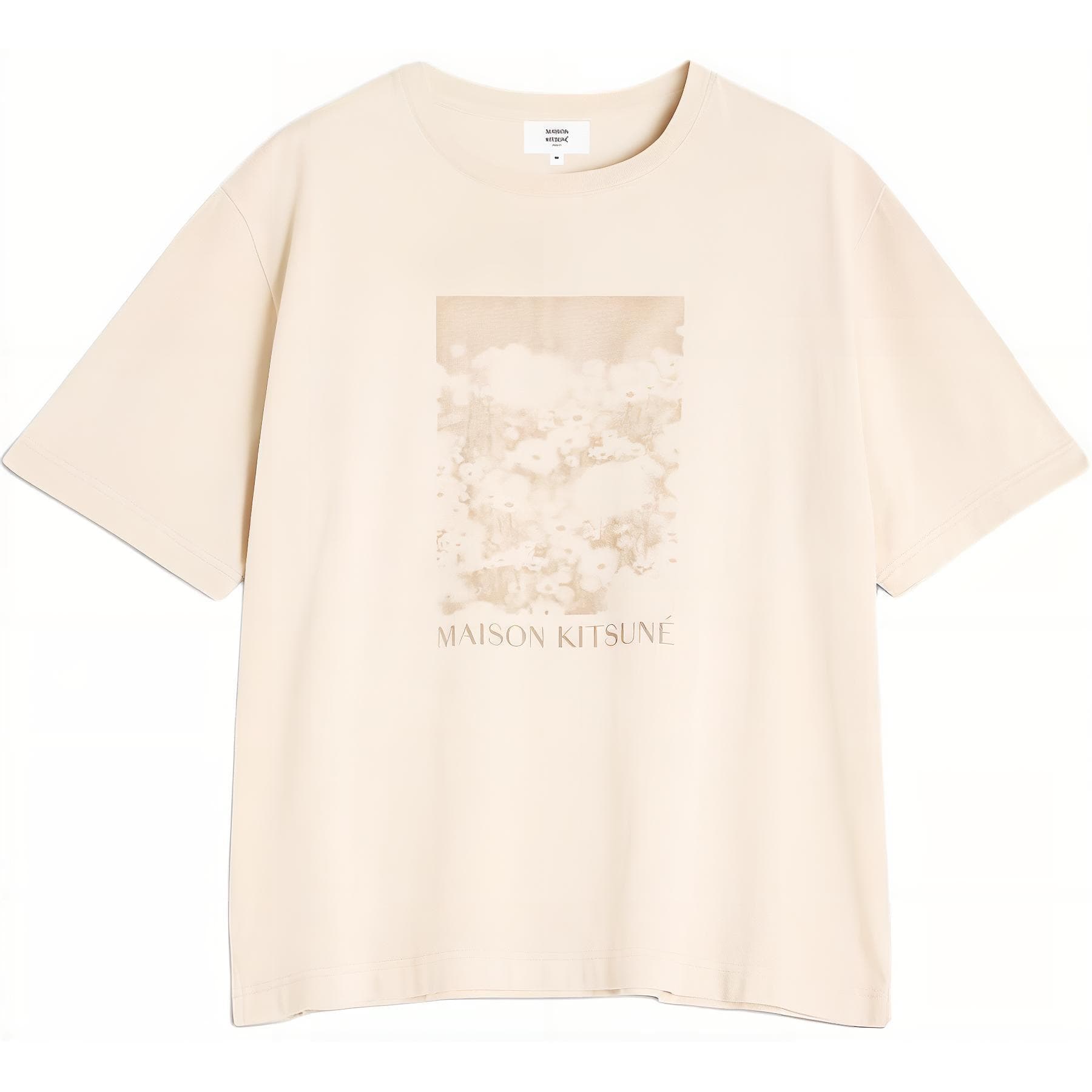 Футболка Maison Kitsune T-Shirt Мужская Бежевая - изображение 1