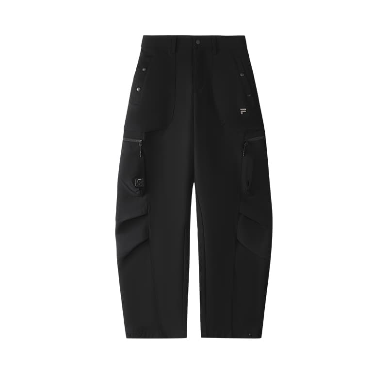 Штаны FILA FUSION Рабочий стиль Полные брюки Женские Глубокий черный - изображение 1