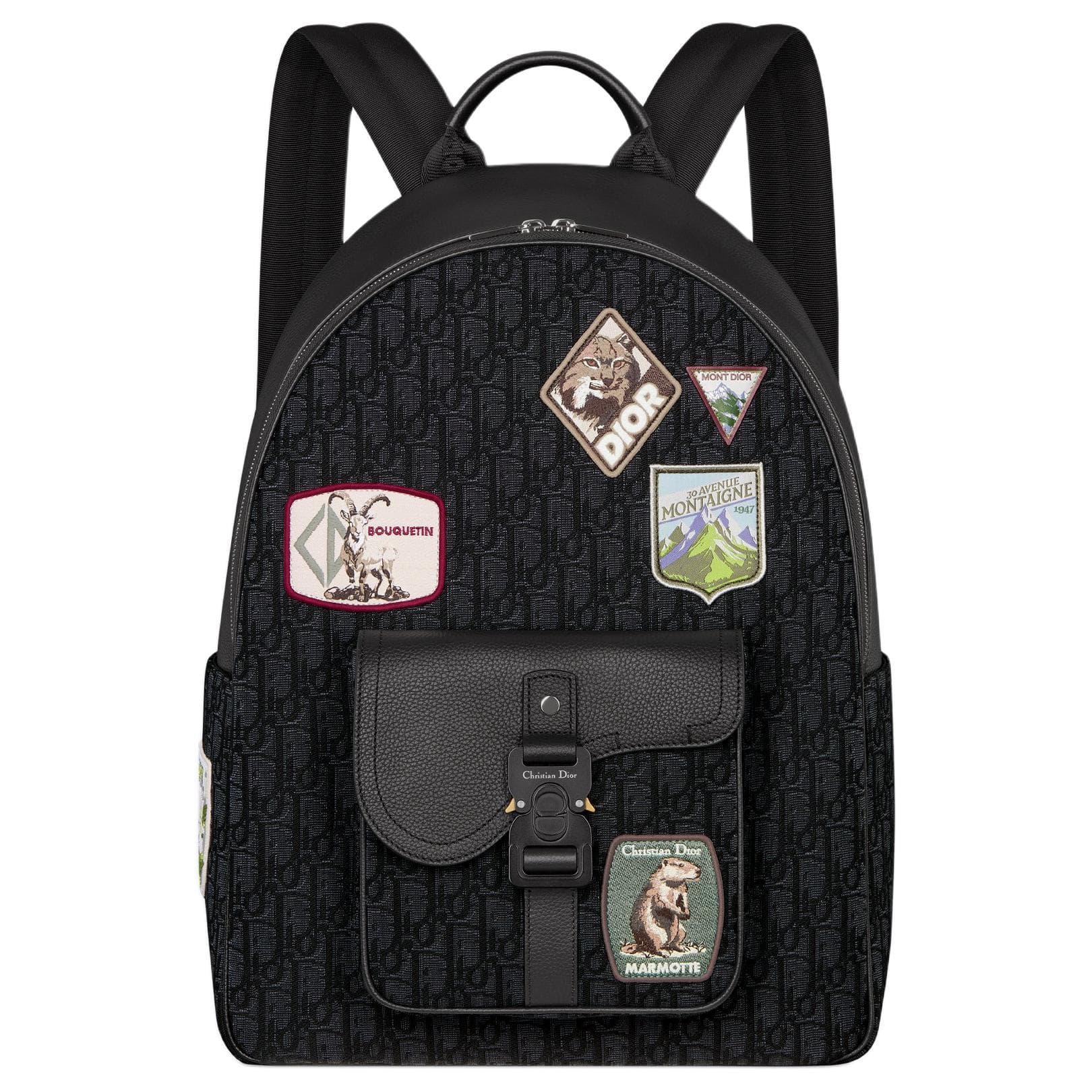 Рюкзак DIOR Saddle Oblique Backpack Black - изображение 1