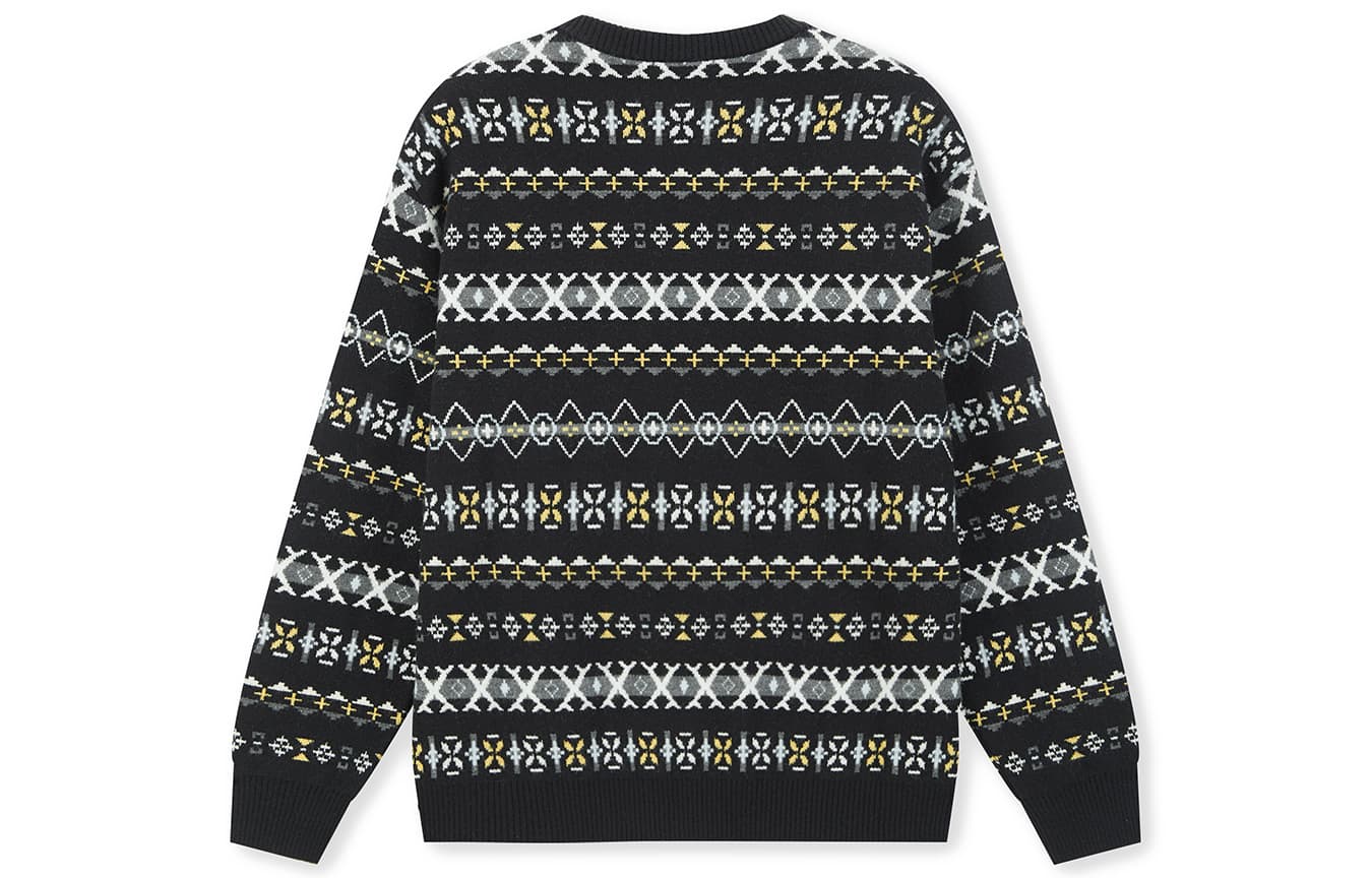Кофта BONELESS Fair Isle серия ретро жаккард мягкий эластичный повседневный универсальный свитер унисекс - изображение 2