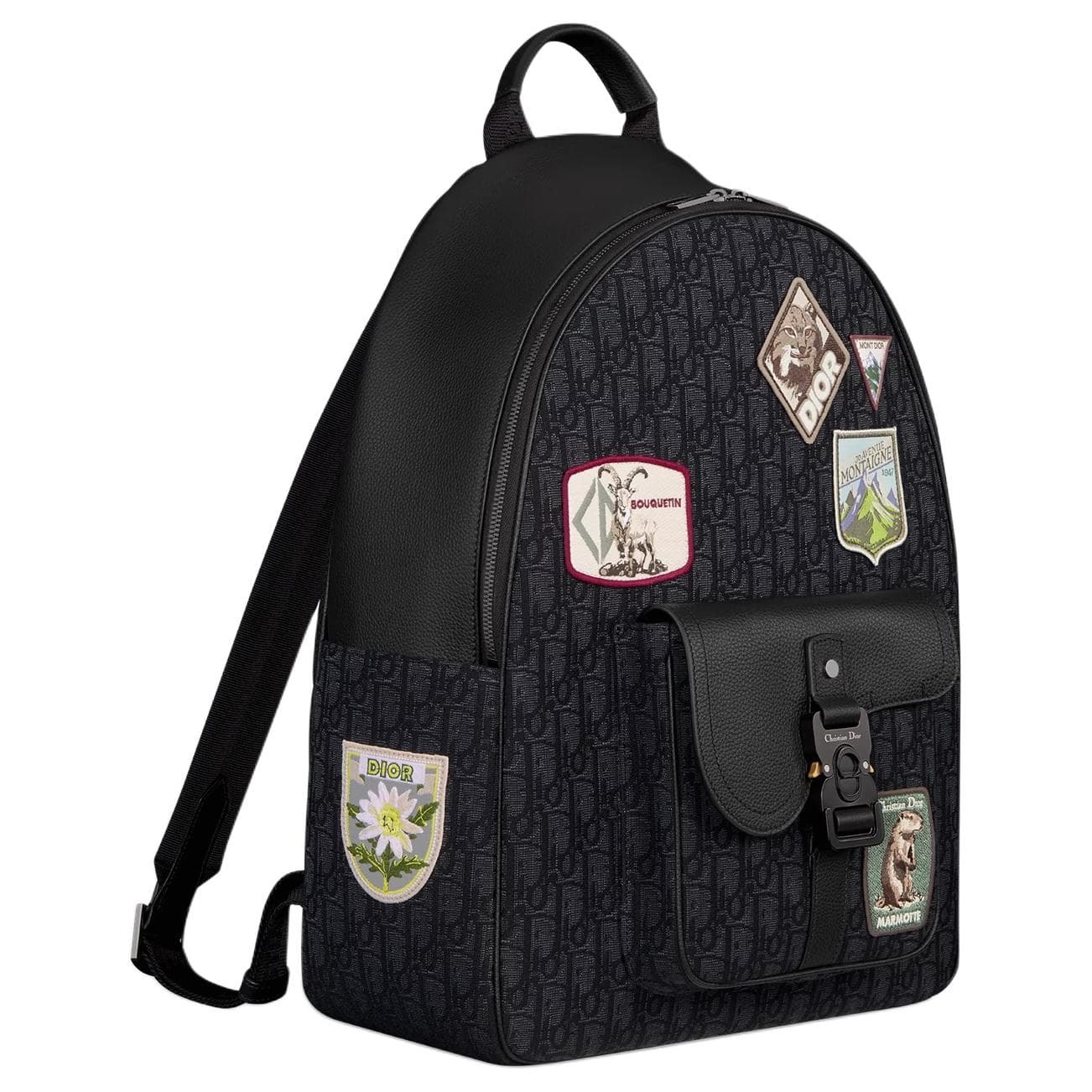 Рюкзак DIOR Saddle Oblique Backpack Black - изображение 2