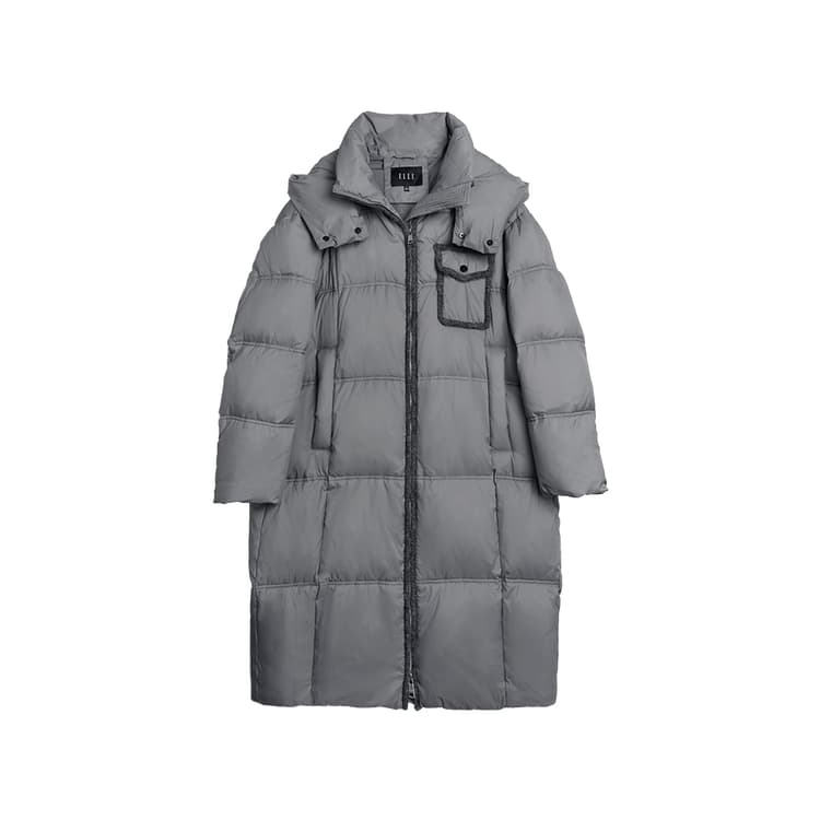 Пуховик ELLE Medium Gray Women's Down Jackets ELLE Средне-серый Женский Пуховик - изображение 1