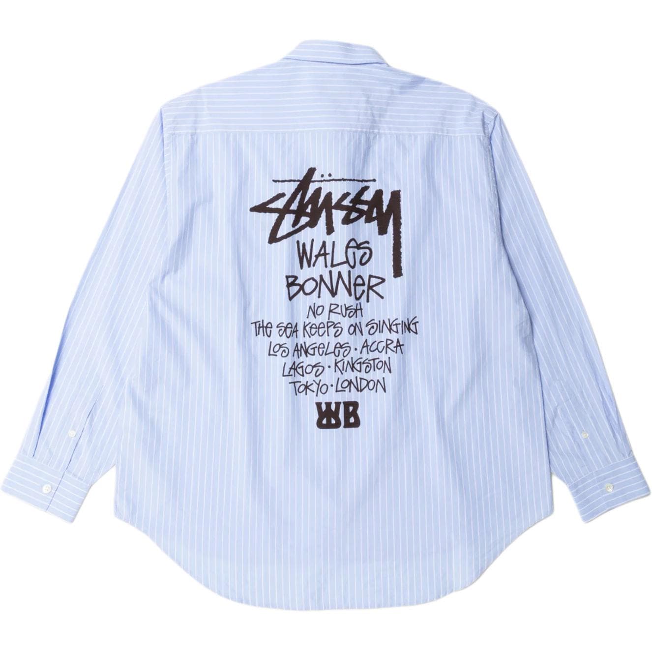Рубашка Stussy Wales Bonner FW25 POPLIN SHIRT logo - изображение 1