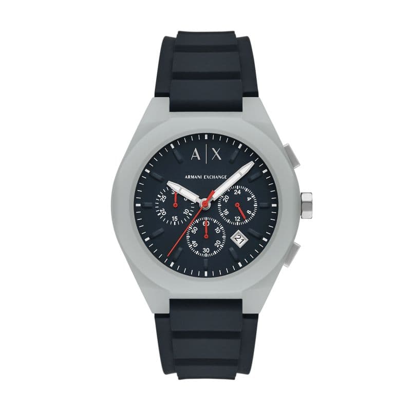 Механические часы ARMANI EXCHANGE AE Часы с кварцевым механизмом обхват запястья силиконовый ремешок черный циферблат мужские часы - изображение 1