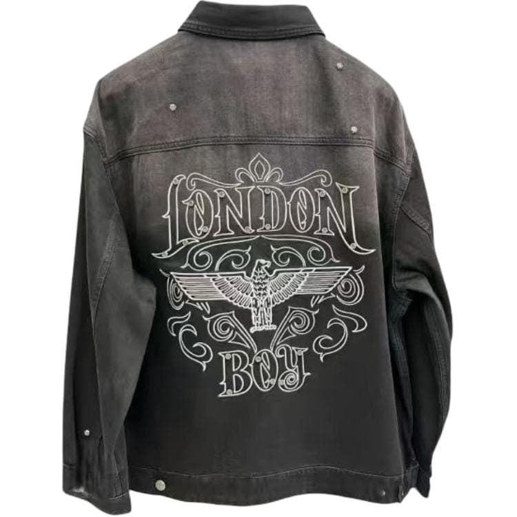 Джинсовая куртка Boy London Черные Мужские Джинсовые Куртки - изображение 2