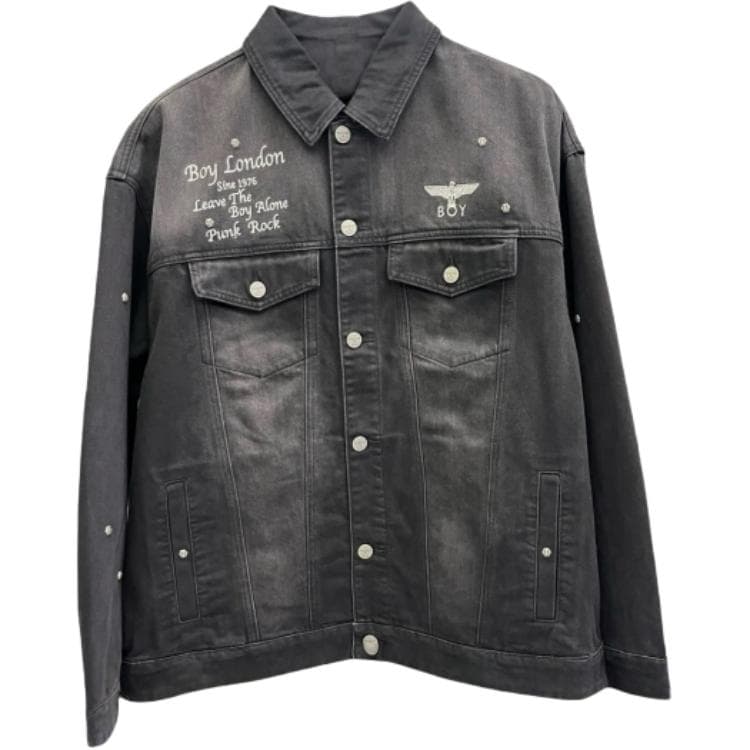 Джинсовая куртка Boy London Черные Мужские Джинсовые Куртки - изображение 1