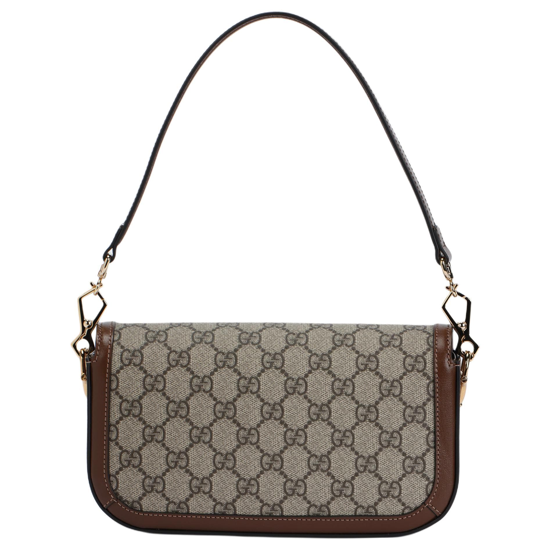 Мини-сумка Gucci Horsebit 1955 Brown - изображение 3
