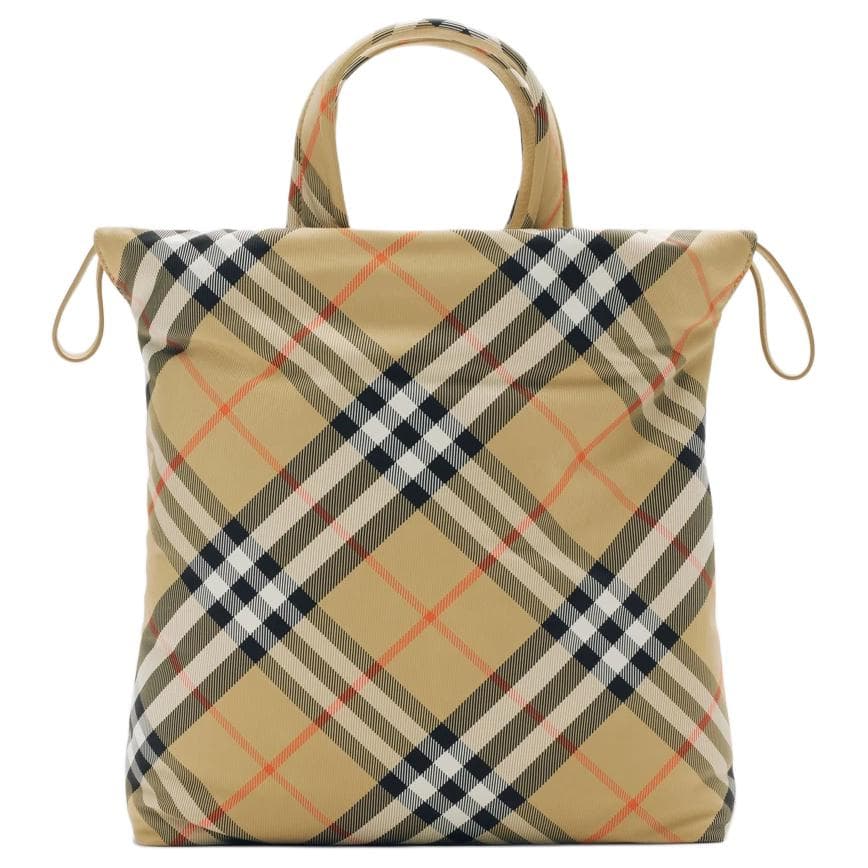 Сумка Burberry Сумка-тоут В Клетку Ручки Застежка На Магнитную Кнопку И Шнурок. Внутренний Карман Со Свободным Доступом - изображение 3