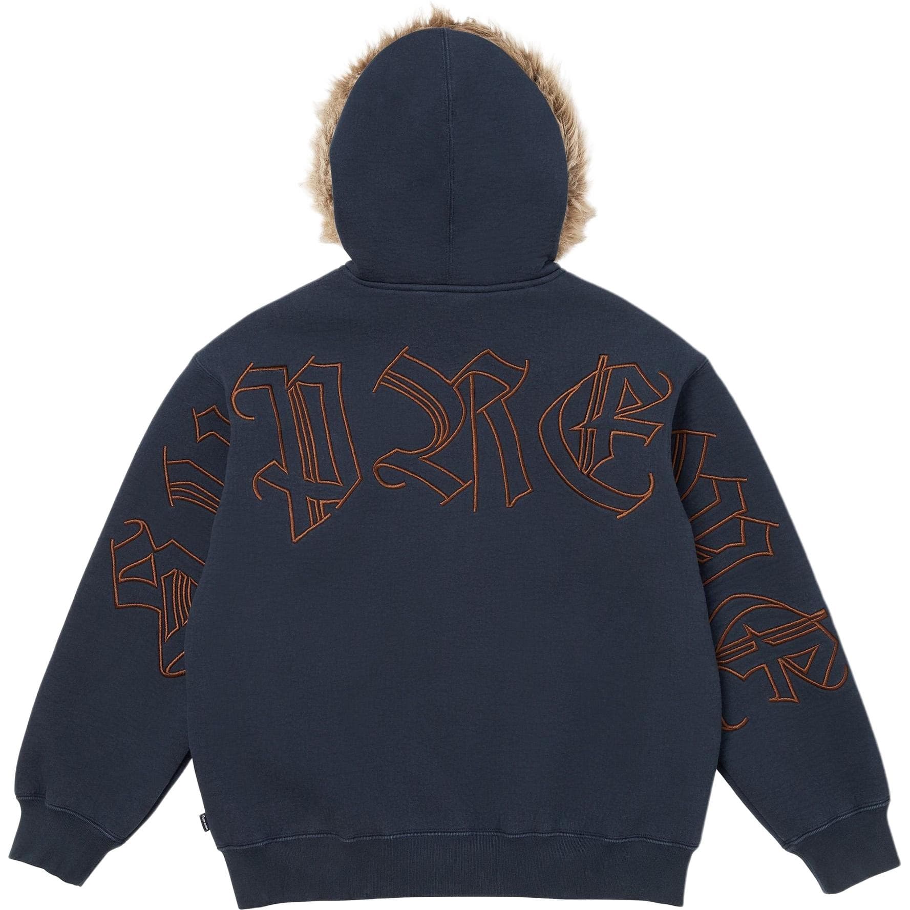 Худи Supreme FW25 WEEK5 Штанга Искусственный мех Зип-ап Толстовка с капюшоном Унисекс - изображение 1