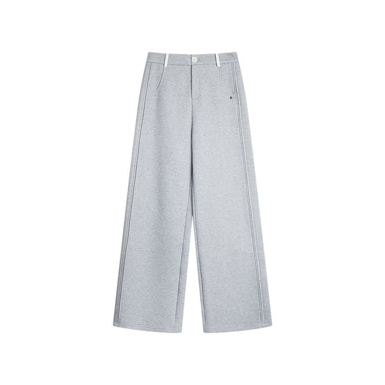 Штаны ELLE Light Gray Women's Casual Pants ELLE Светло-серые женские повседневные штаны - изображение 1