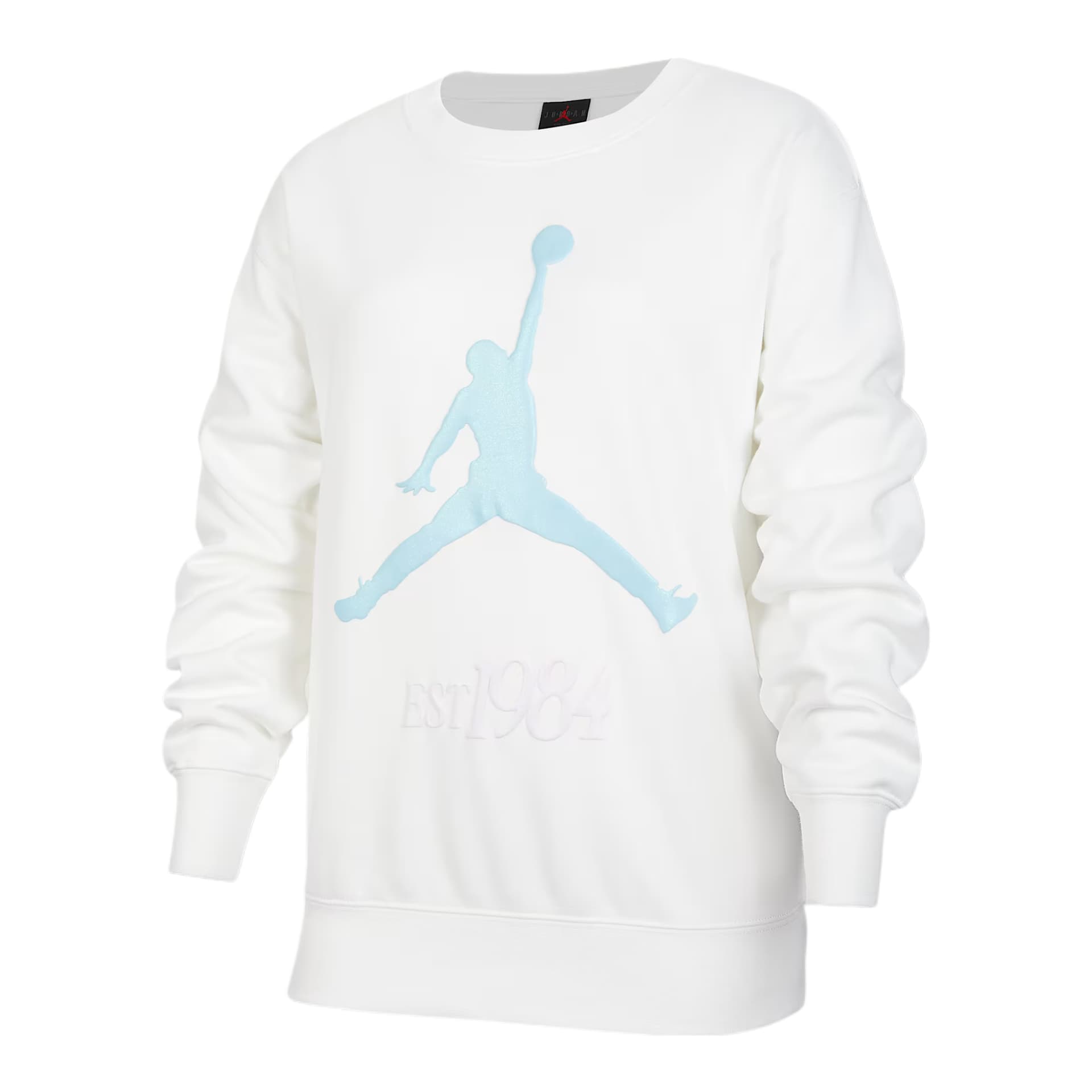 Кофта Jordan Свитшот Jumpman Club с круглым вырезом, вязаный, спущенное плечо, детский - изображение 1