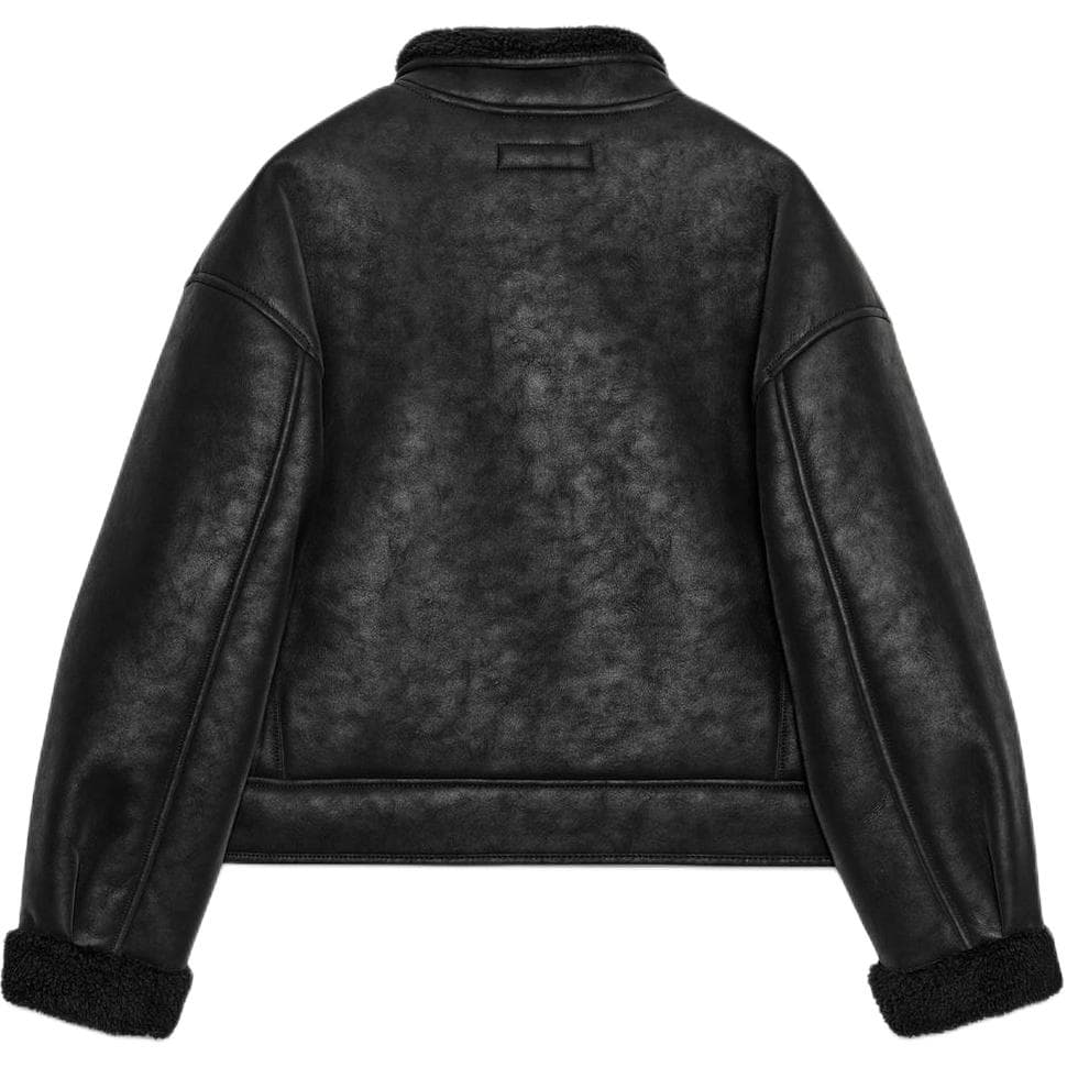 ZARA Черные Женские Кожаные Куртки - изображение 2