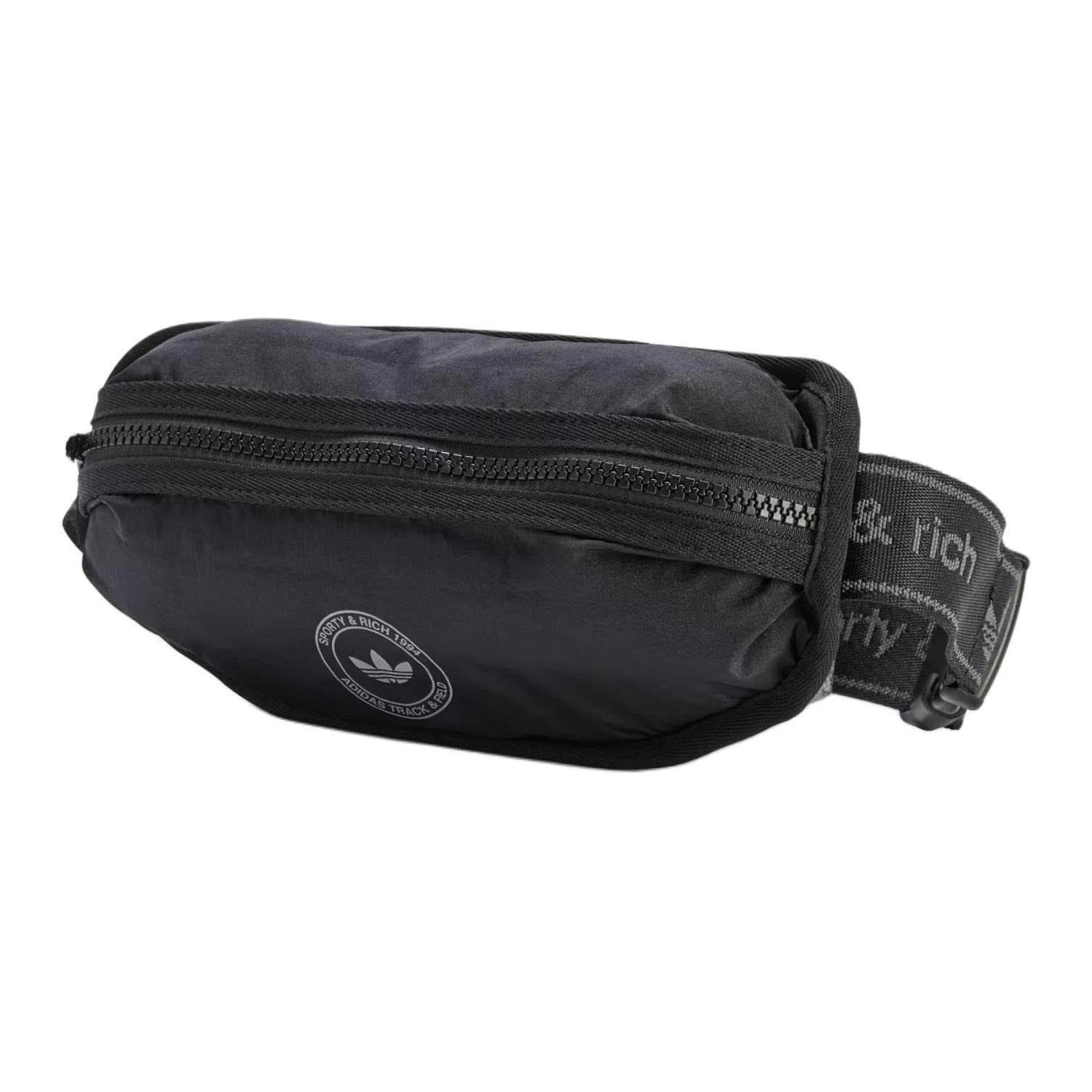 Поясная сумка Adidas Originals x Sporty Rich Коллаборация Полиамид Поясная Сумка (Бандана) Стандартная Женская Черная - изображение 3