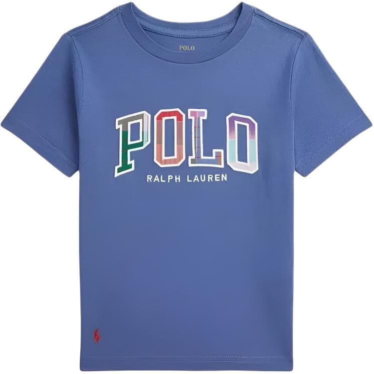 Футболка Polo Ralph Lauren T-рубашка SS25 Стандартная Синяя Детская - изображение 1