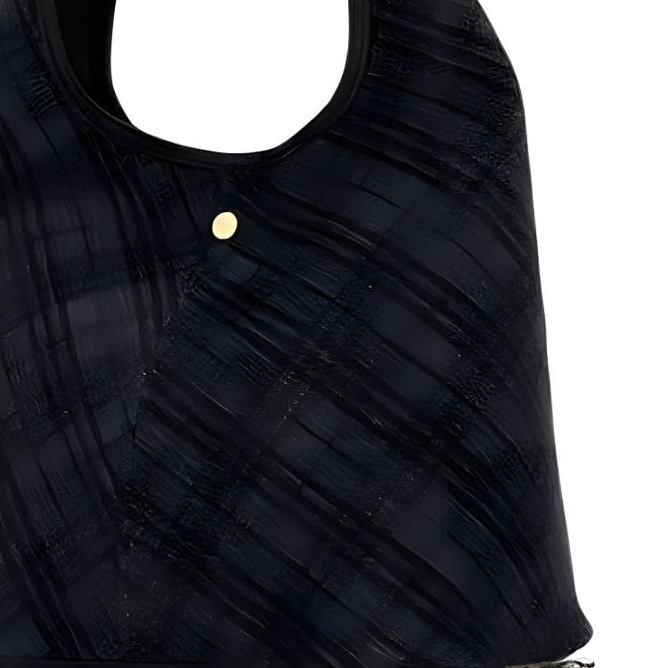Мини-сумка Burberry Check Cotton Shoulder Bag Black - изображение 5