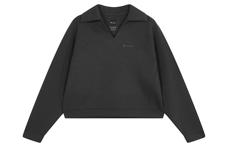 Худи Champion FW25 Black Edition Женская Коллекция Минималистичный Модный Удобный Классический Винтаж Повседневный Спорт Легкий Версия для Японии Толстовка - изображение 1