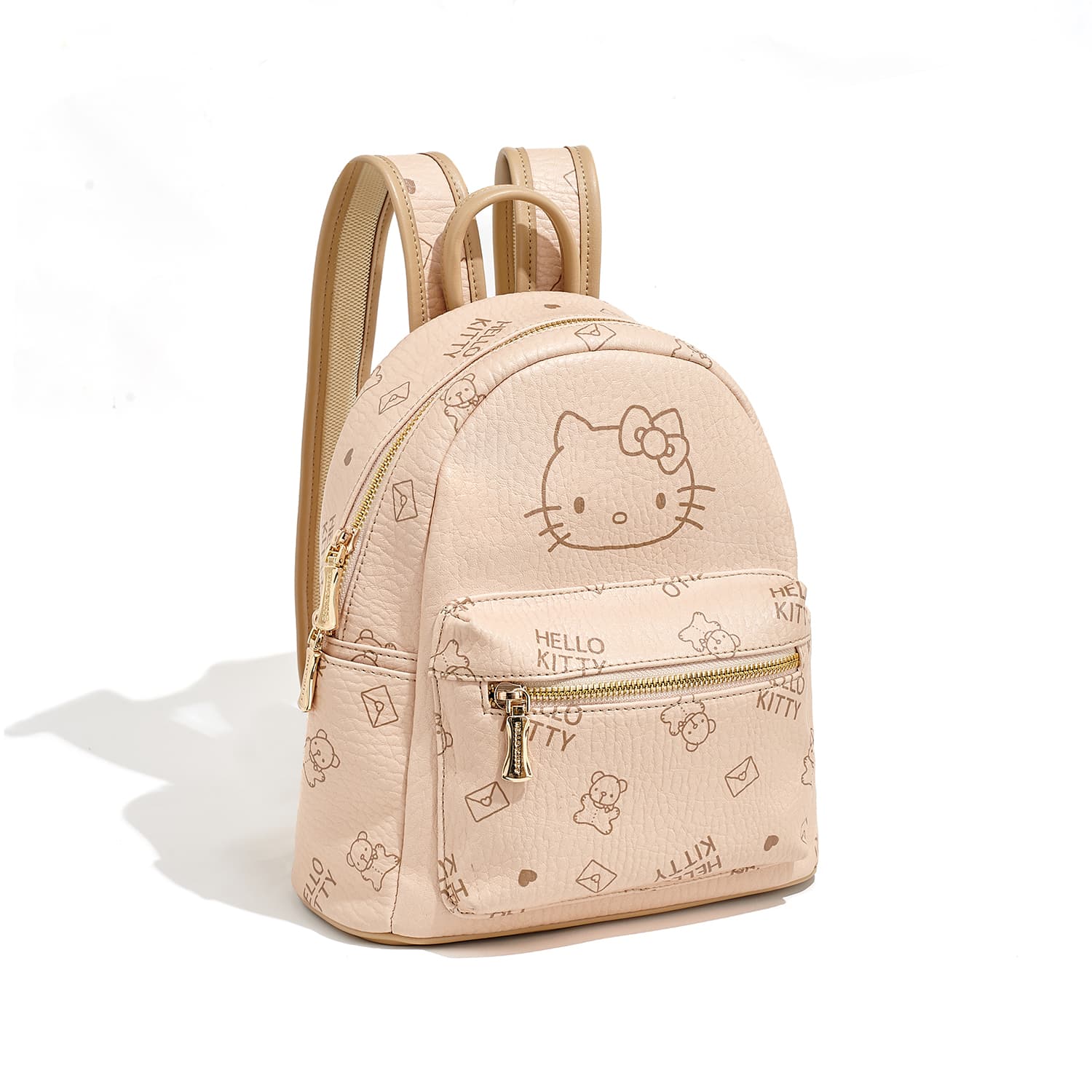 Рюкзак Sanrio Hello Kitty PU (полиуретан) Рюкзак Стандартный (стандартный) Женский Молочно-чайный - изображение 4