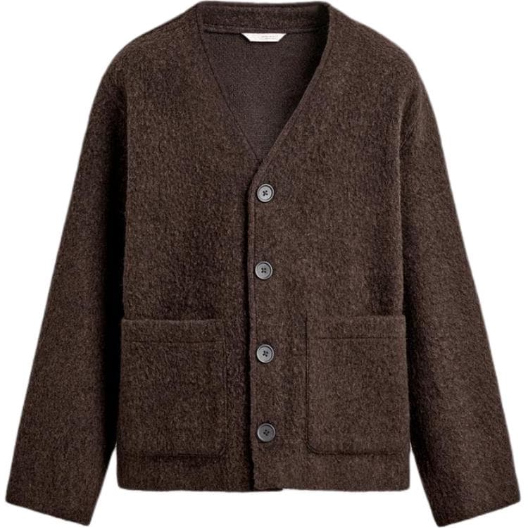 ZARA Темно-коричневый мужской трикотаж - изображение 1