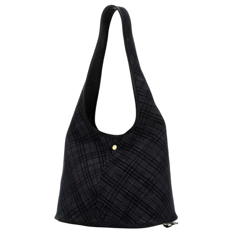 Мини-сумка Burberry Check Cotton Shoulder Bag Black - изображение 2