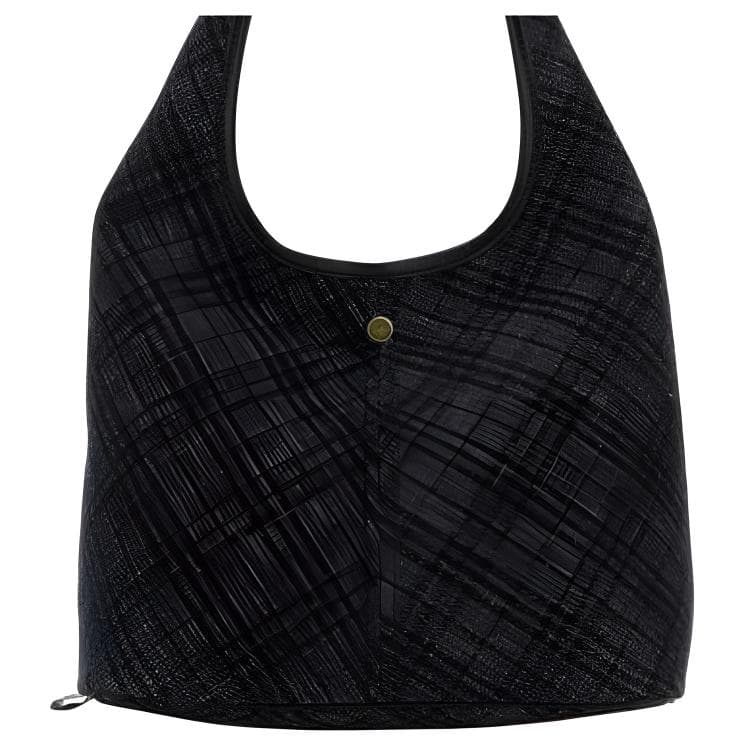Мини-сумка Burberry Check Cotton Shoulder Bag Black - изображение 4
