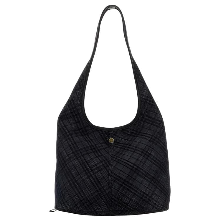 Мини-сумка Burberry Check Cotton Shoulder Bag Black - изображение 1