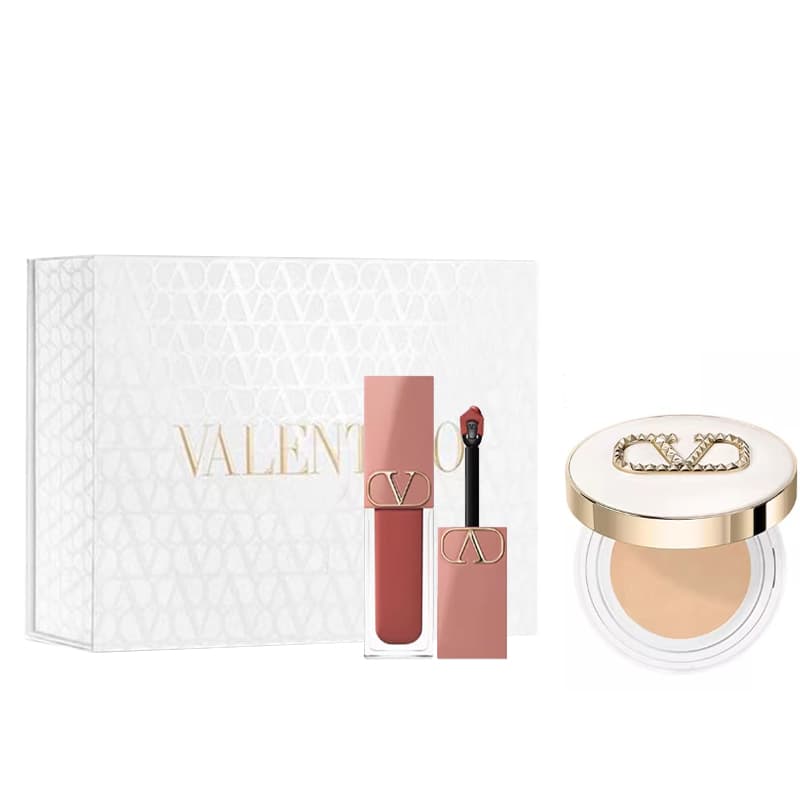 Valentino Air Cushion Жидкая помада Наборы косметики Легко смешивается Долговременное действие 12г+6,5мл - изображение 1