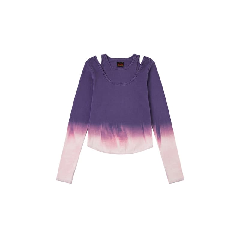 Футболка EVISU Серый Фиолетовый Женские T-рубашки - изображение 2