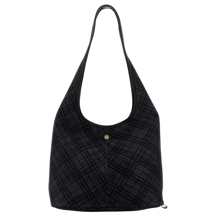 Мини-сумка Burberry Check Cotton Shoulder Bag Black - изображение 3