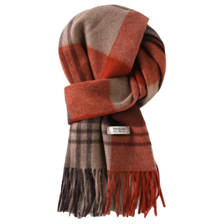 Шарф Шарфы из овечьей шерсти Tonlion Knit Unisex - изображение 3