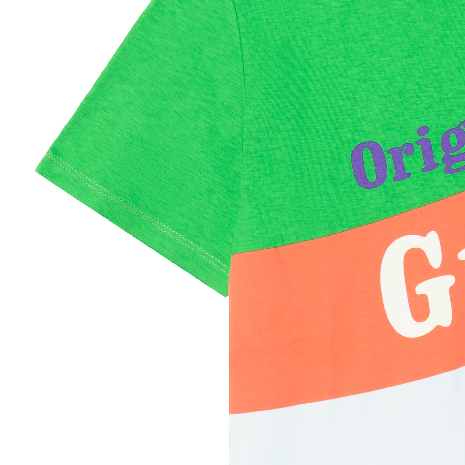 Футболка GUCCI SS23 Colorblock Logo Tee Green - изображение 6