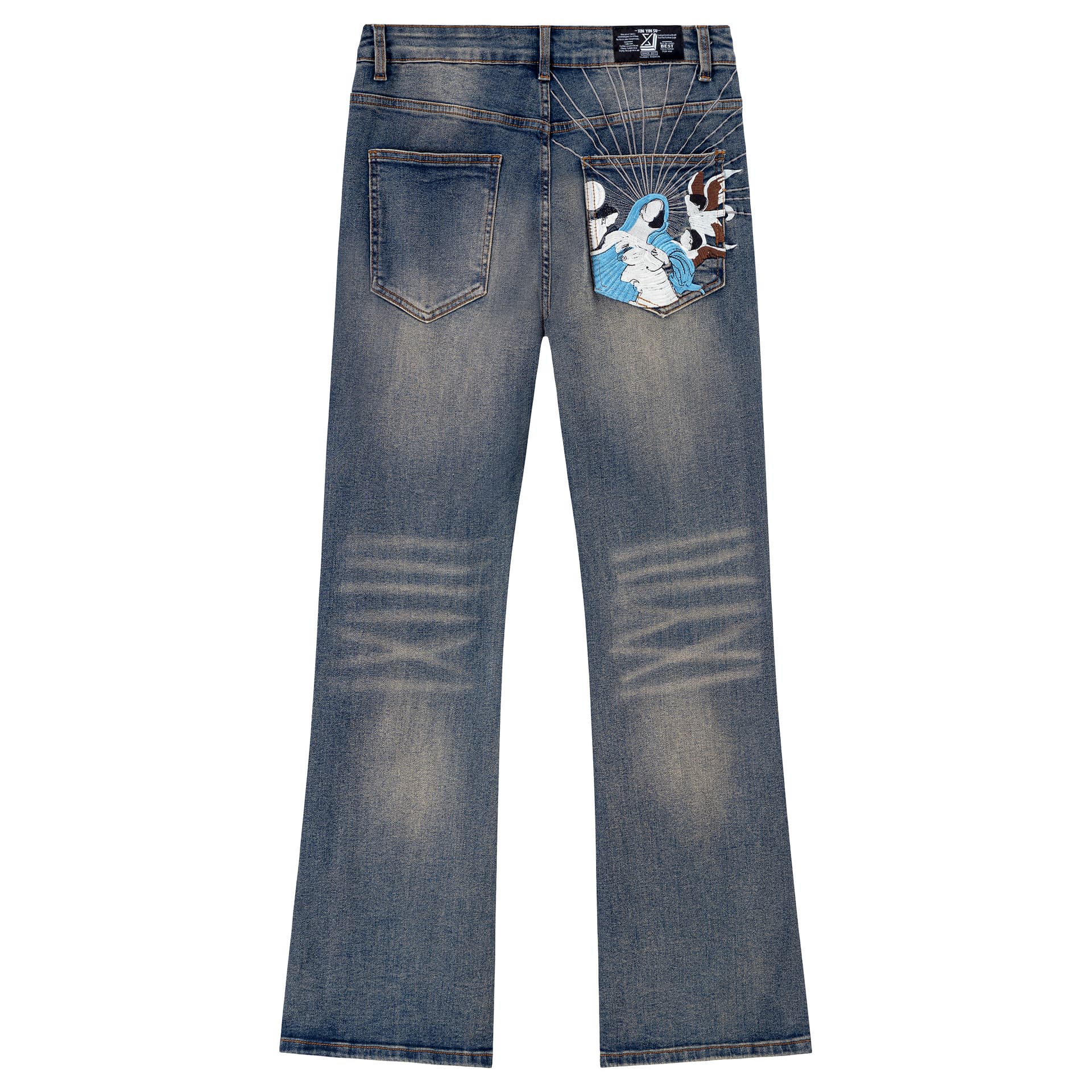 Штаны XINYINSU Blue Unisex Jeans XINYINSU Синий Унисекс Джинсы - изображение 1