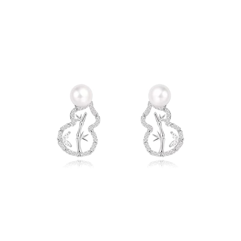 Серьги ONEKISS Серьги с синтетическим кубическим цирконием покрытием из золота медью искусственным жемчугом женские - изображение 1