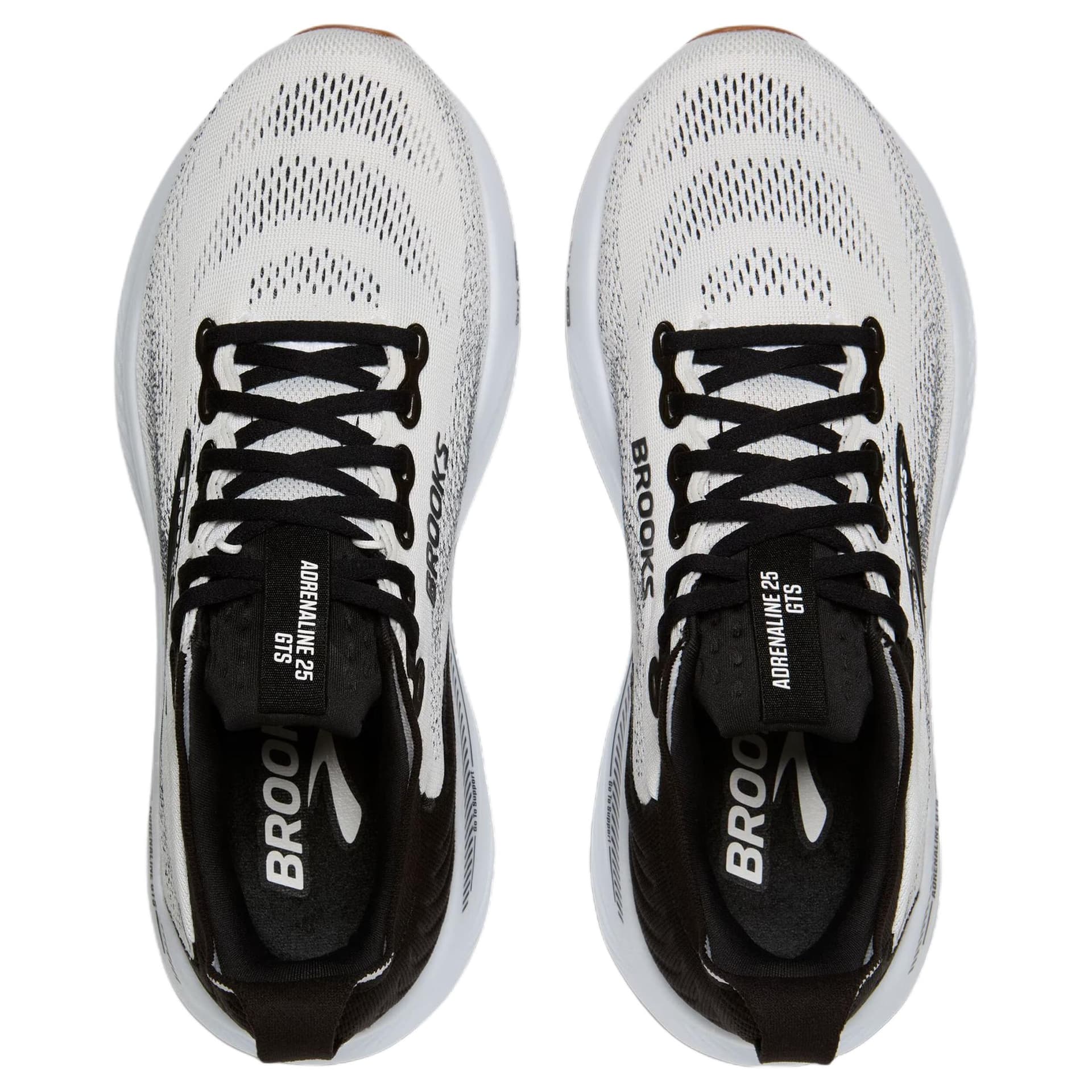 Кроссовки для бега Brooks Adrenaline GTS 25 Дышащая Поддержка Повседневные Беговые Кроссовки Мужские Белый Черный - изображение 4