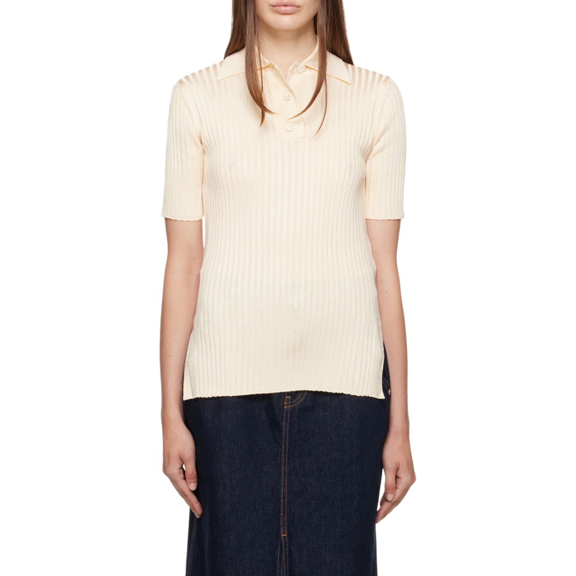 JIL SANDER Polo из кукурузного шелка для женщин - изображение 2