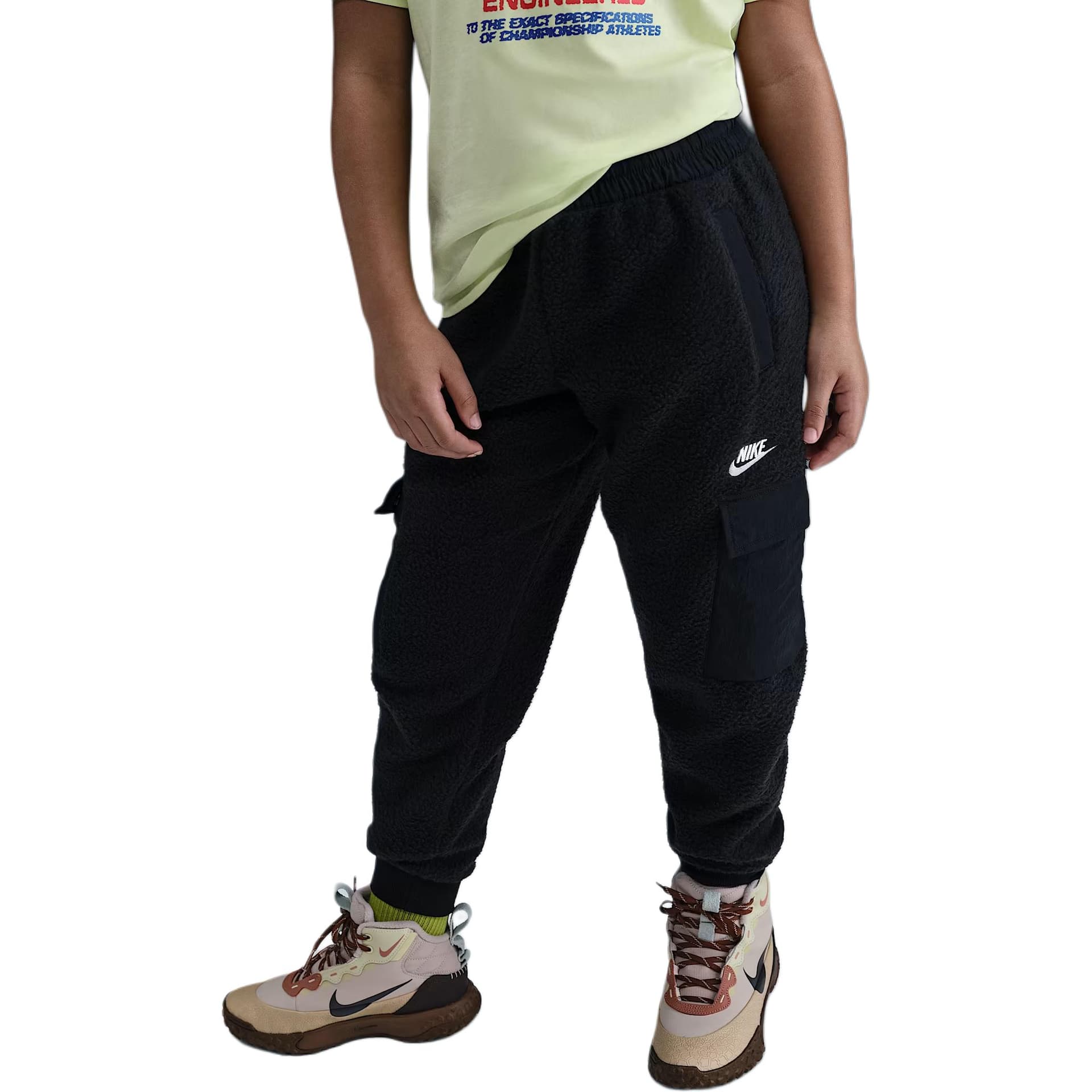 Nike 010 Черный Черный Белый Kids Карго Брюки - изображение 1