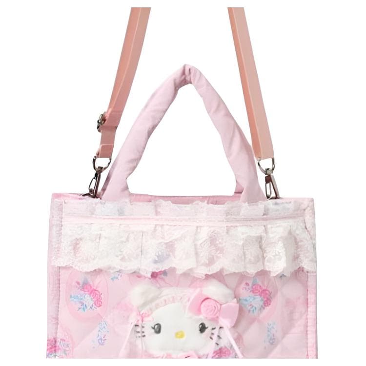 Сумка Sanrio Nylon Single Shoulder Bag Women's Peach Pink - изображение 5