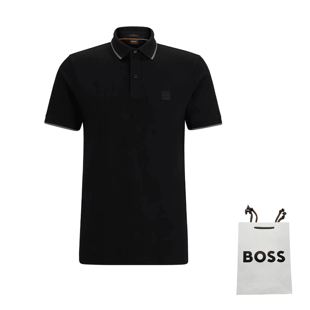 Поло HUGO BOSS Stretch-Cotton Slim-Fit Polo Shirt With Logo Patch Polo - изображение 2