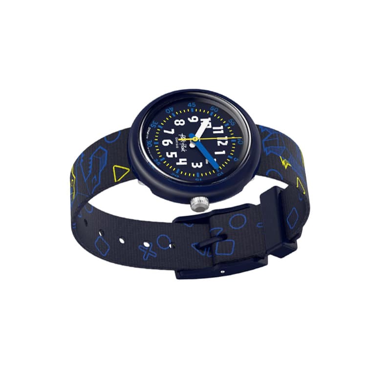 Часы SWATCH Flik Flak Кварцевый механизм Детские часы 31,85*30,6 мм Синий циферблат Био-основанный материал Корпус часов - изображение 3
