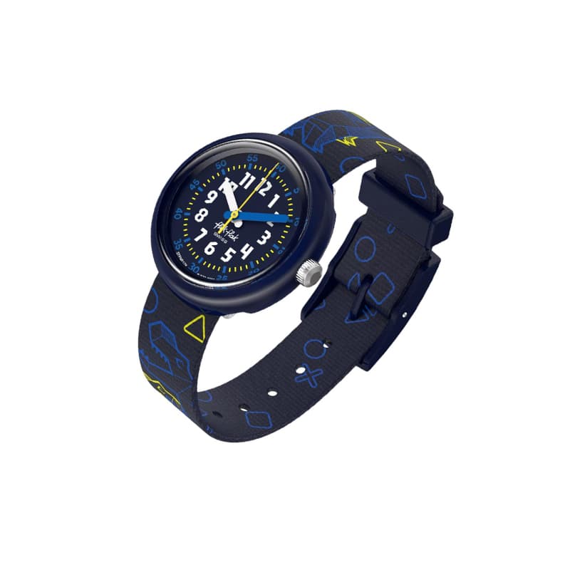 Часы SWATCH Flik Flak Кварцевый механизм Детские часы 31,85*30,6 мм Синий циферблат Био-основанный материал Корпус часов - изображение 2