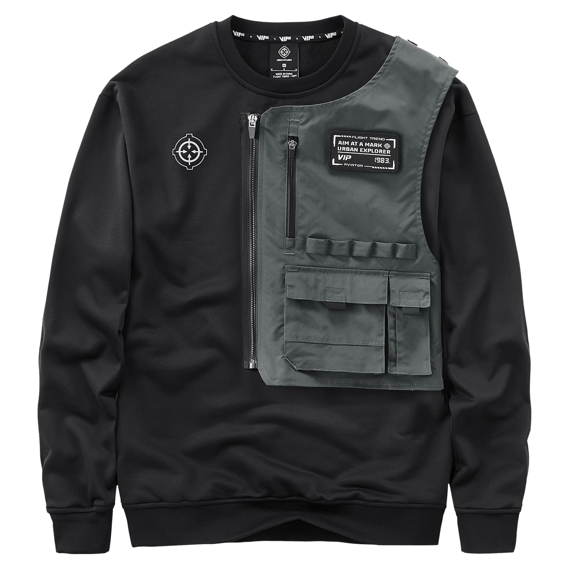 Худи VIP Urban Techwear Collection Круглый вырез Толстовка Унисекс - изображение 1
