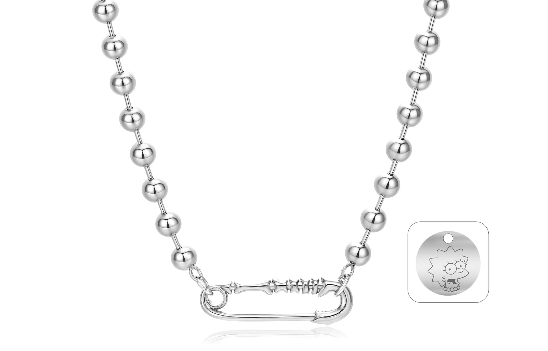 Ожерелье The Simpsons Titan Steel Necklaces Unisex Симпсоны Титановые Стальные Ожерелья Унисекс - изображение 2