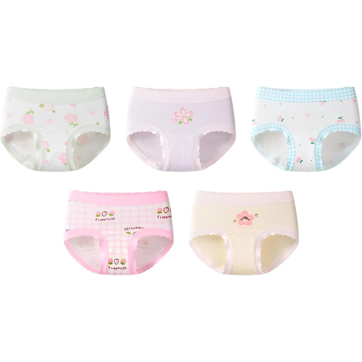MIIOW 5 пар Зеленый+Фиолетовый+Синий+Розовый+Желтый Kids Трусы - изображение 1