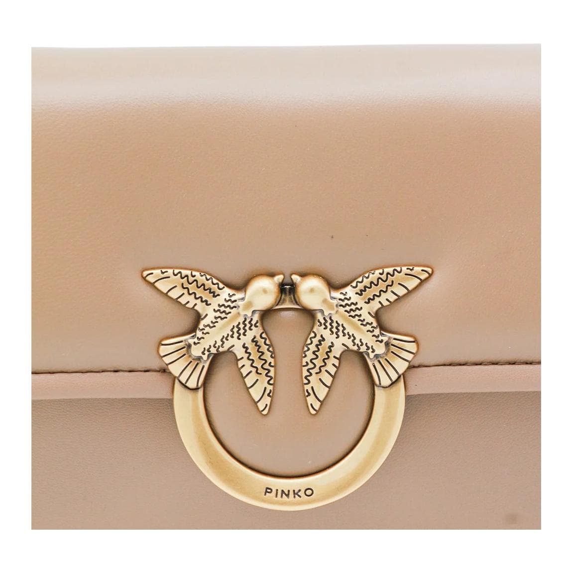 Мини-сумка PINKO Кожа Сумка на плечо Женские Бежевый - изображение 4