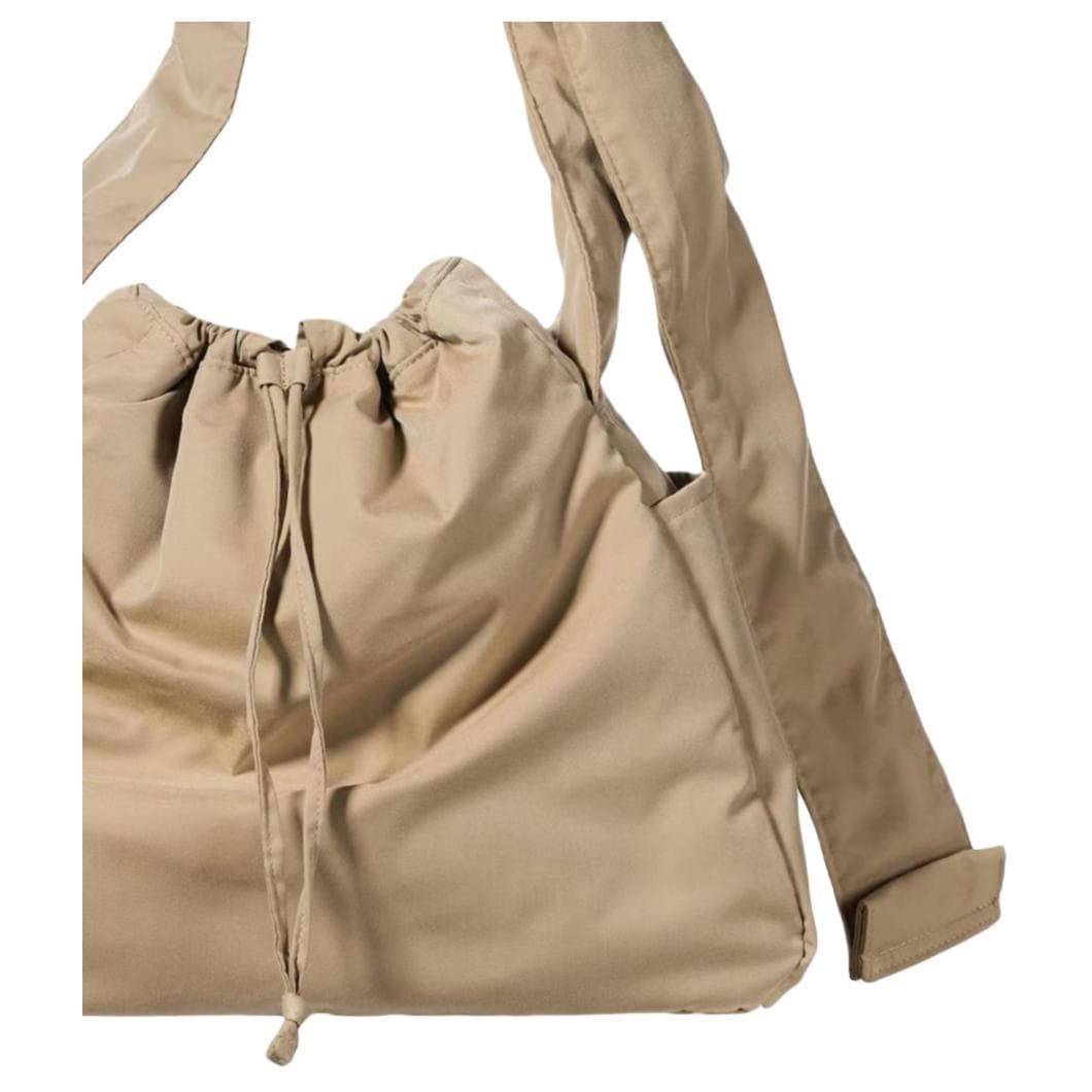 Сумка через плечо UNIQLO Adjustable Strap Drawstring Shoulder Bag Beige - изображение 3