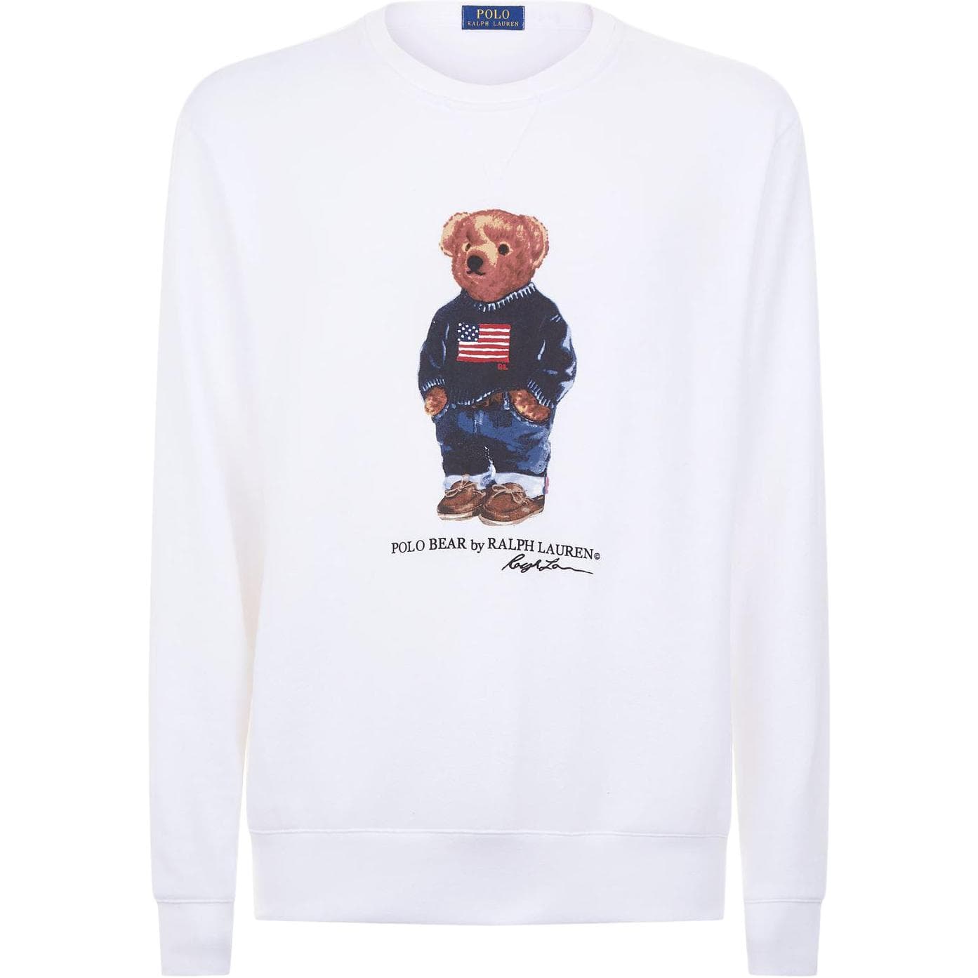 Худи Polo Ralph Lauren Медведь Узор С принтом Круглый вырез С флисовой подкладкой Длинный рукав Толстовка Мужской - изображение 1