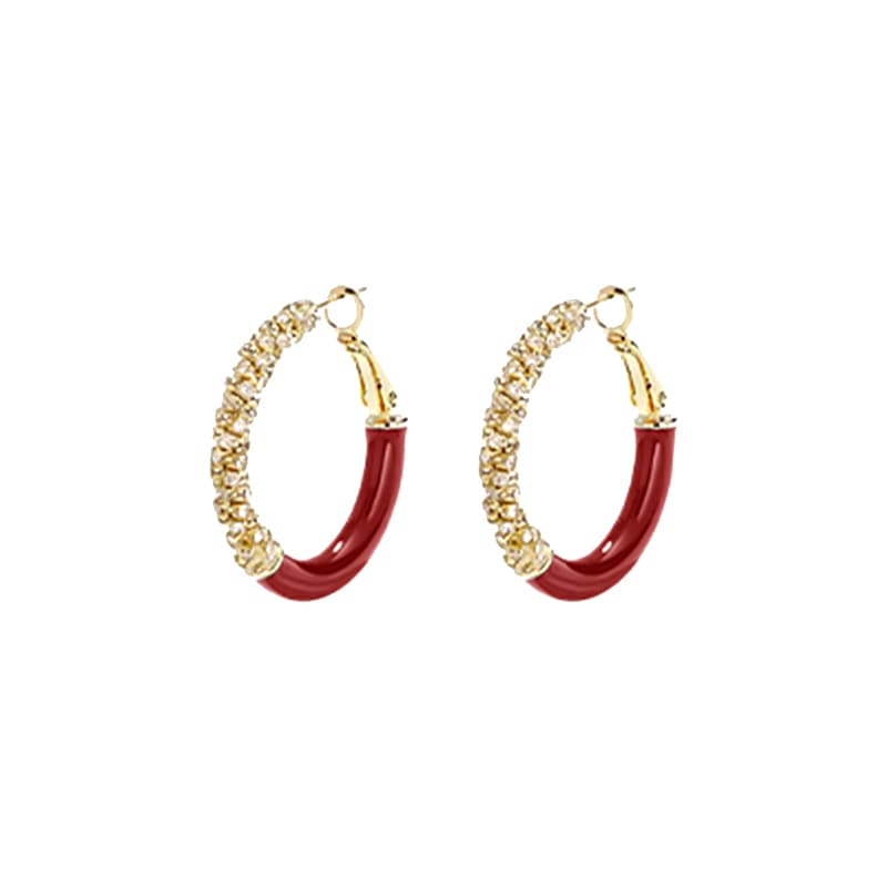 Серьги ONEKISS Синтетический кубический цирконий золотые покрытые медные глазурные серьги для женщин - изображение 1