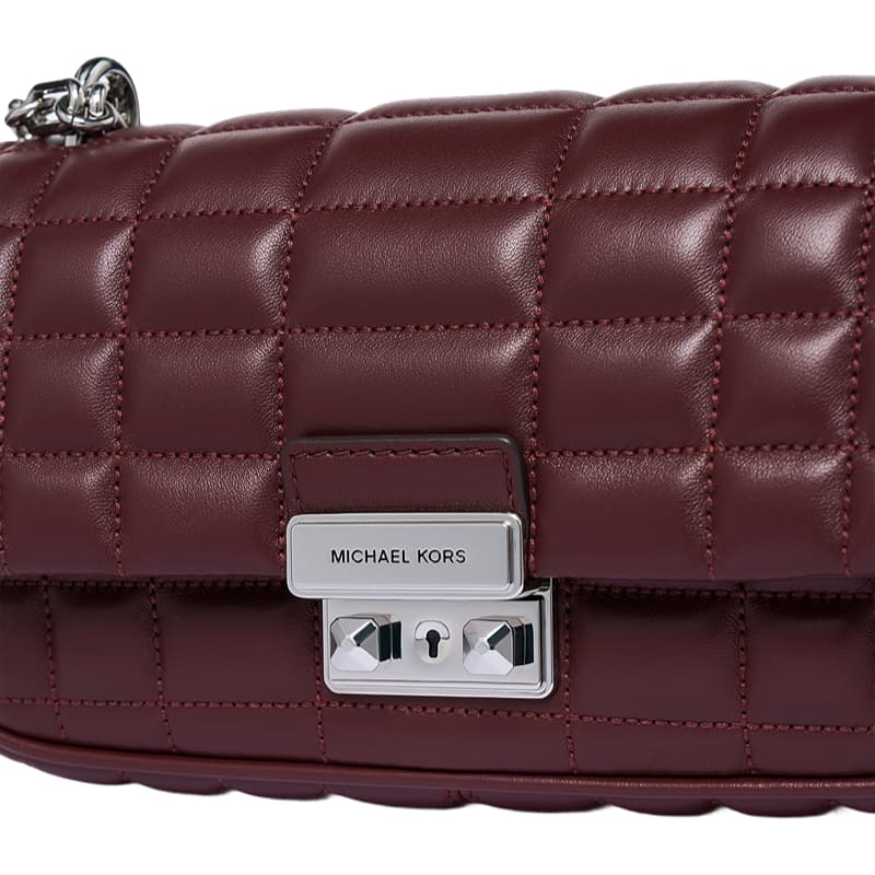 Мини-сумка MICHAEL KORS Tribeca Овчина Сумка на плечо Маленький Женские Коричнево-красный - изображение 3