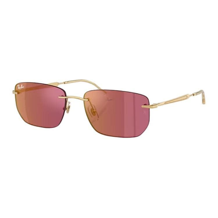 Солнцезащитные очки RayBan Металлические Очки для Солнца Унисекс Золото - изображение 1